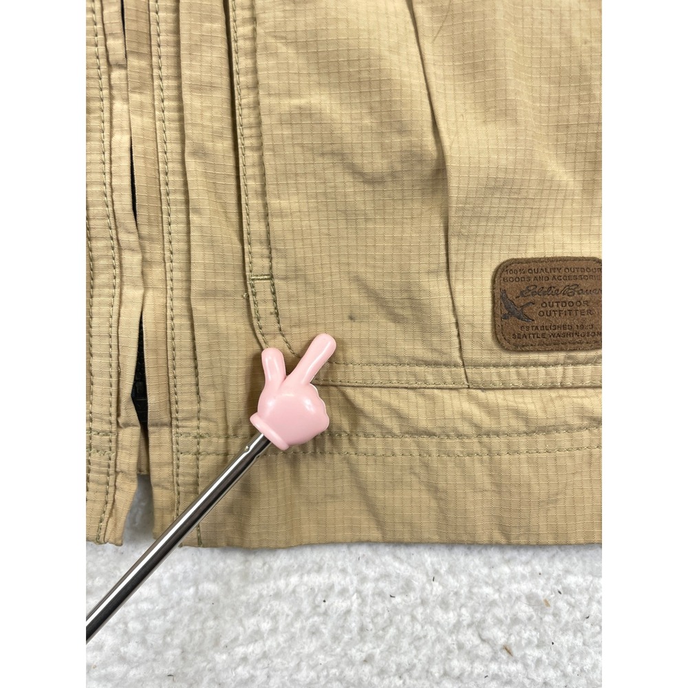 Eddie Bauer Men's XL Tall Tan Ripstop Field Jacket Khaki Utility Travel Safari - Picture 8 of 16